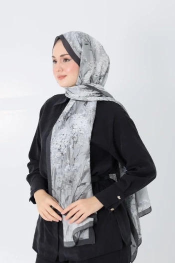 GRİ Loryan Scarf Diamond Pıtırcık Şal