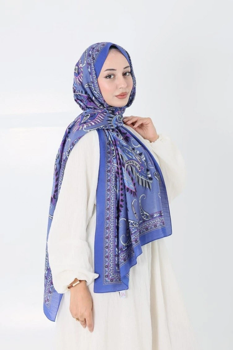 LACİVERT Loryan Scarf Diamond Mimoza Şal