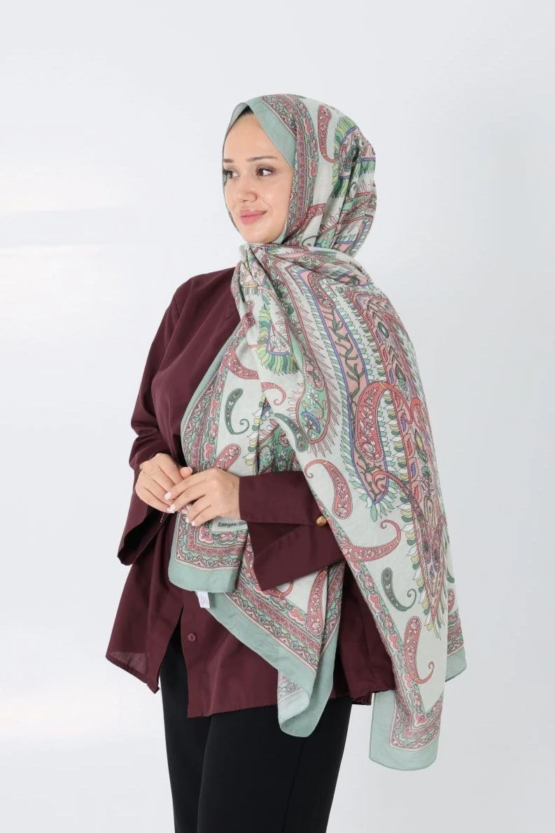 Mint Loryan Scarf Diamond Mimoza Şal