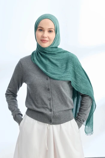 Petrol Armanda Organic Touch Viskoz Şal 3601