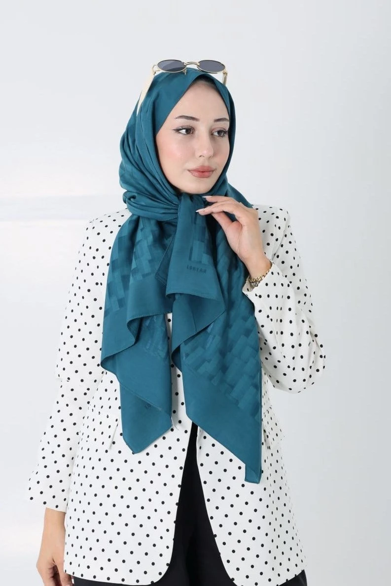 Petrol Loryan Scarf Ilgın Velora Şal