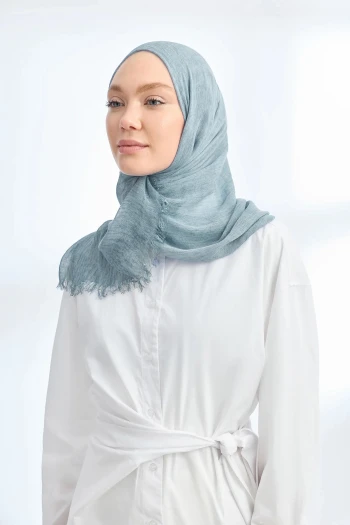 Soft Blue Armanda Organic Touch Viskoz Şal 3601