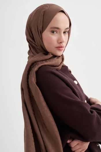 Toprak Carell Luxe Desen Liora Pamuk Şal