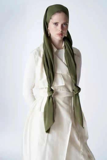 YEŞİL ED Scarf Core İpek Şal