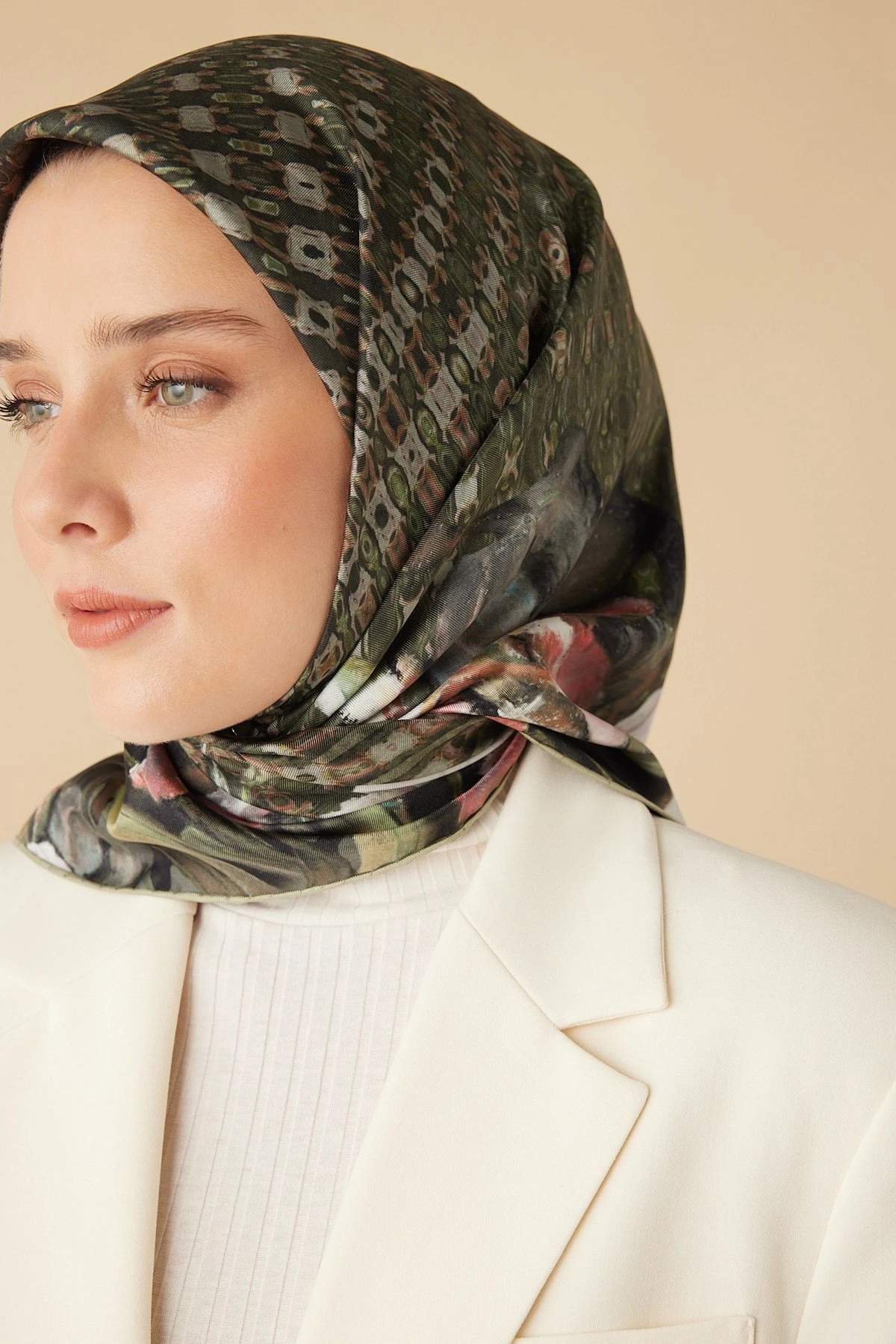 HAKİ Maisa Susen Twill İpek Eşarp