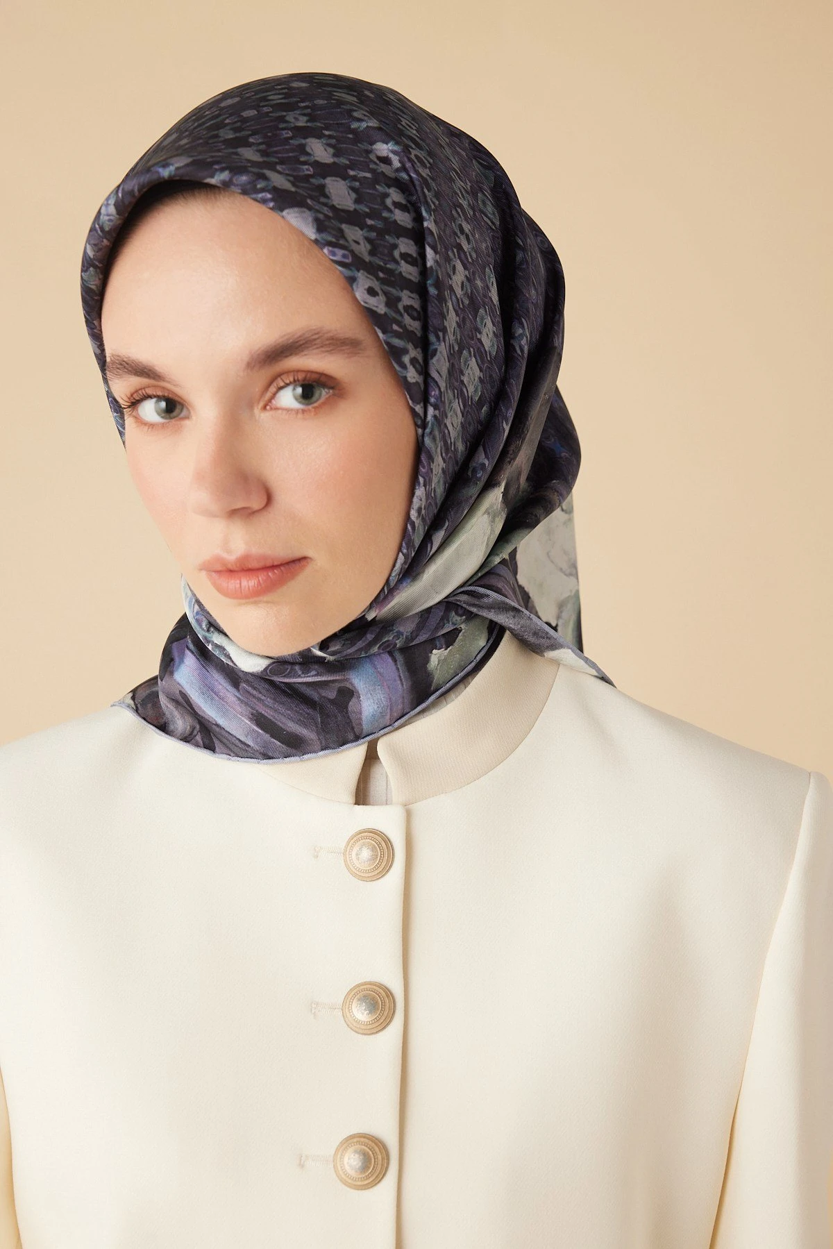 İNDİGO Maisa Susen Twill İpek Eşarp