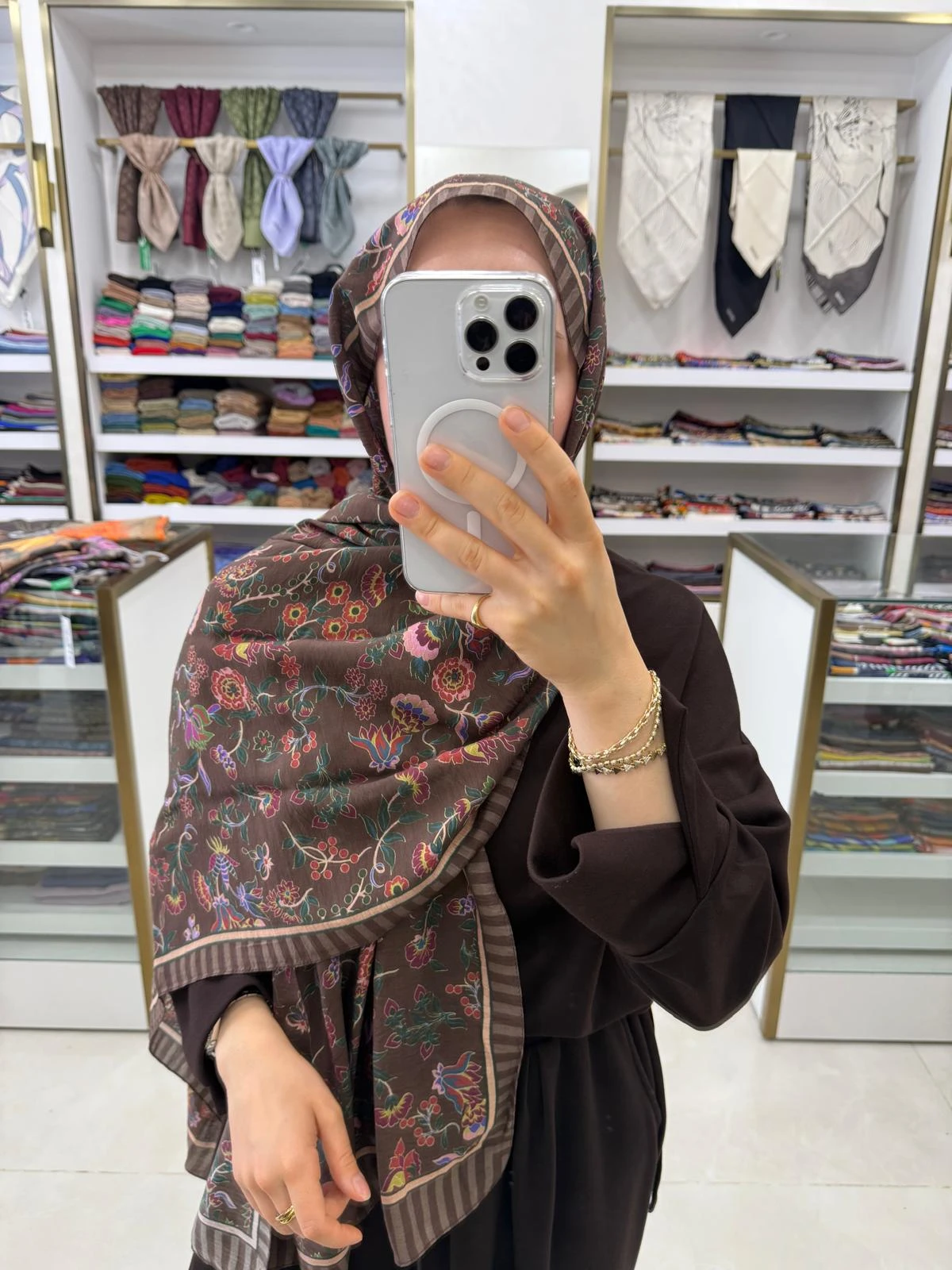 Kahve Fenza Scarf Beech Modal Şal 4