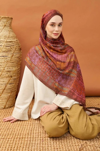 Kahverengi Silk Home Riva Terra Tencel Şal