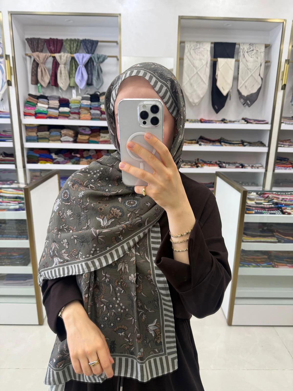 Küf Yeşili Fenza Scarf Beech Modal Şal 4